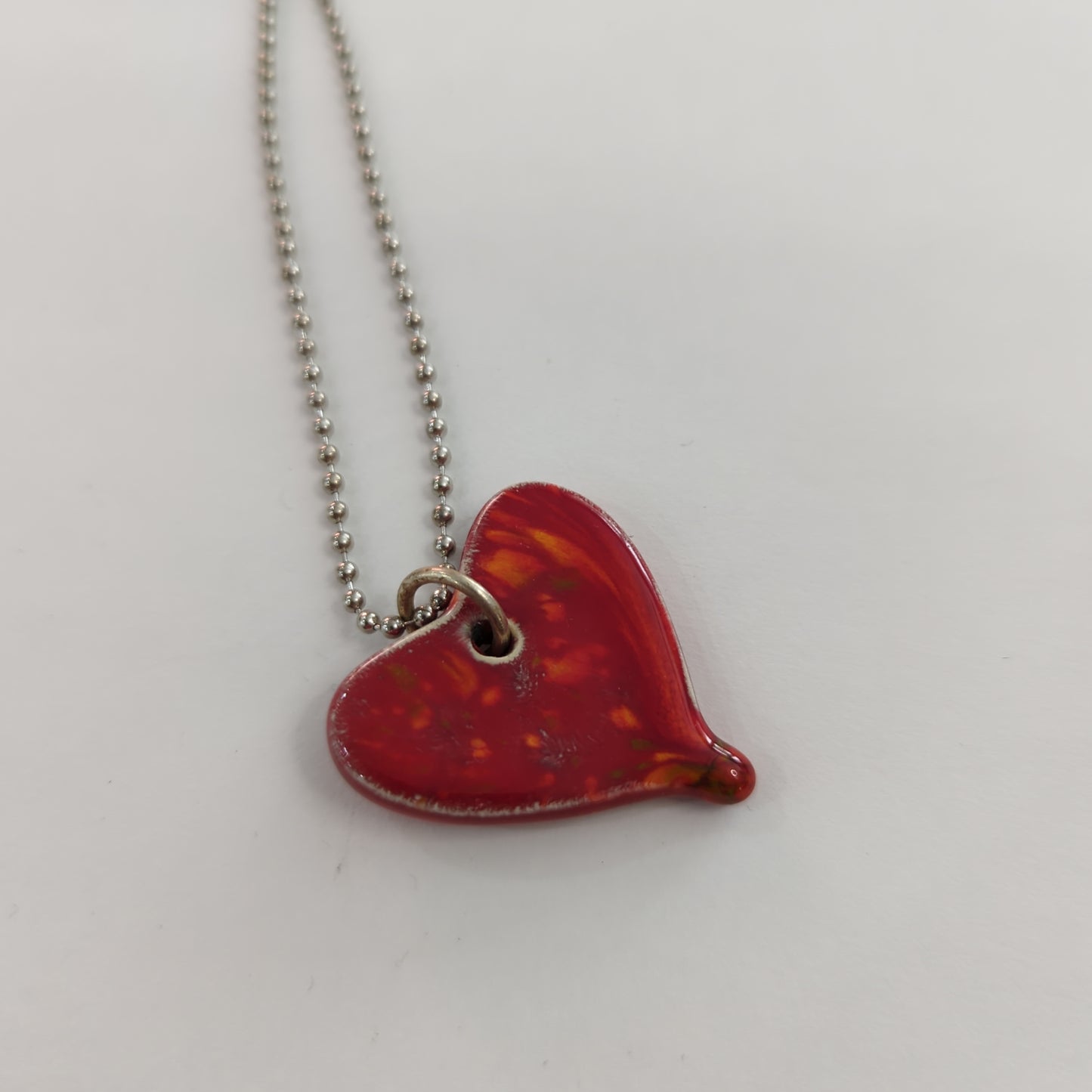 Leaky Red Heart Necklace