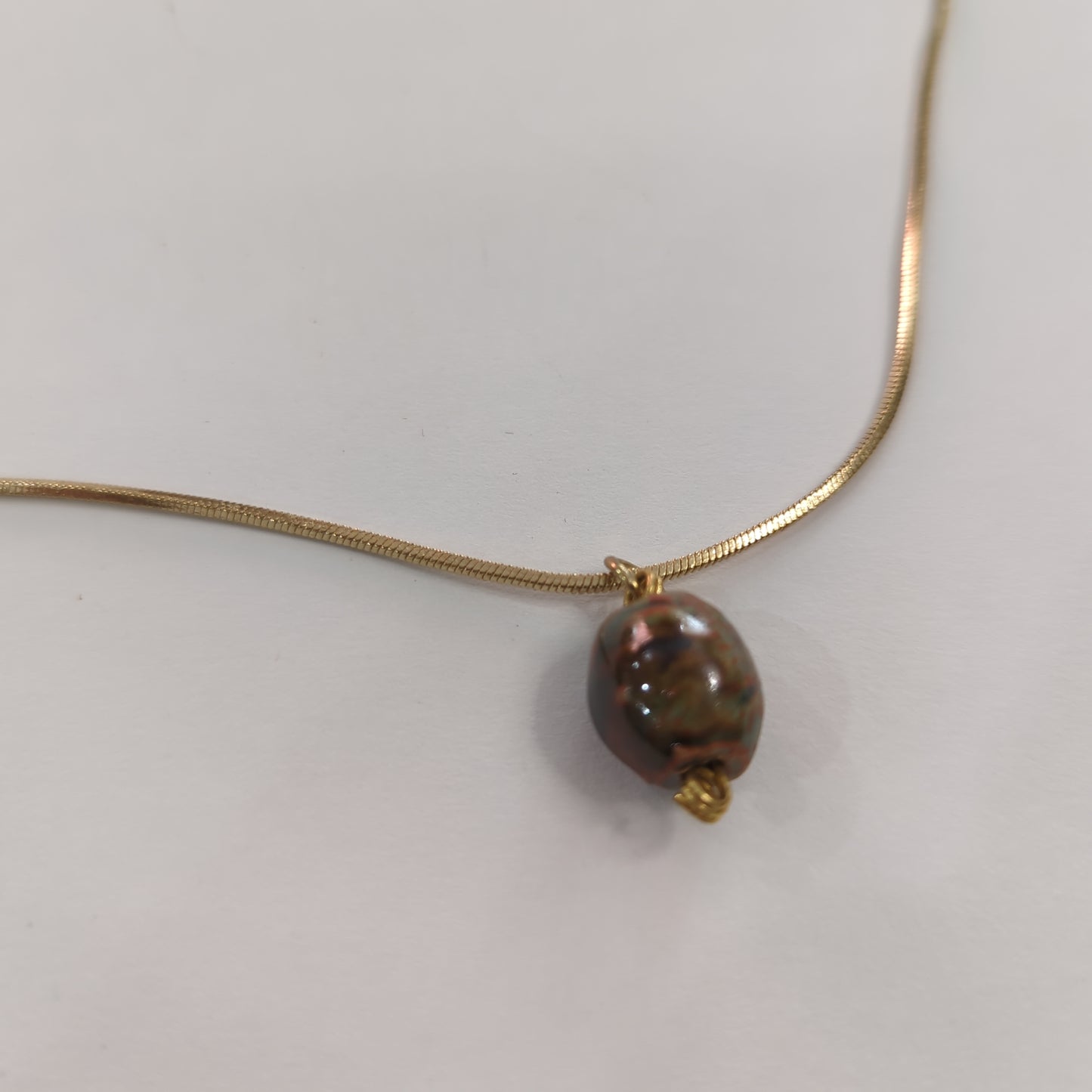 Small Brown Bead Necklace