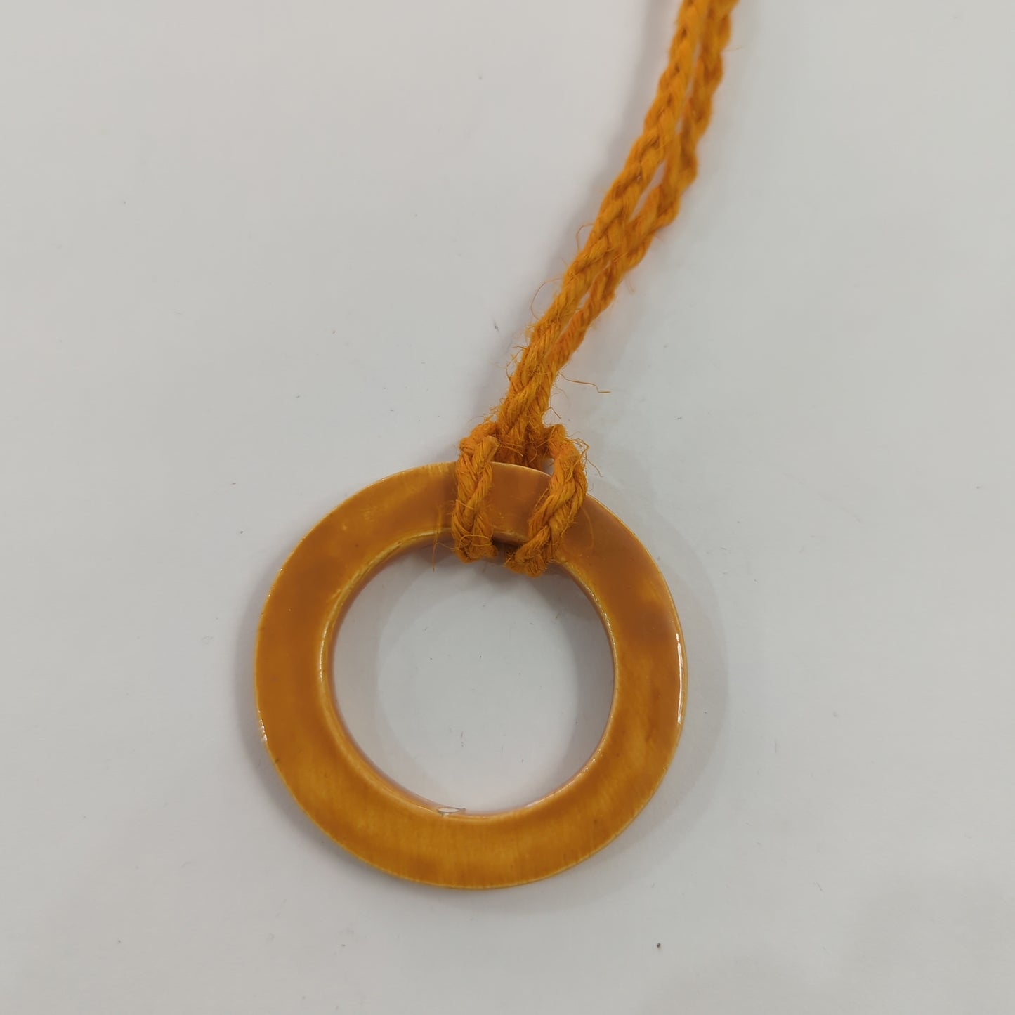 Golden Circle Necklace - Braided Cord