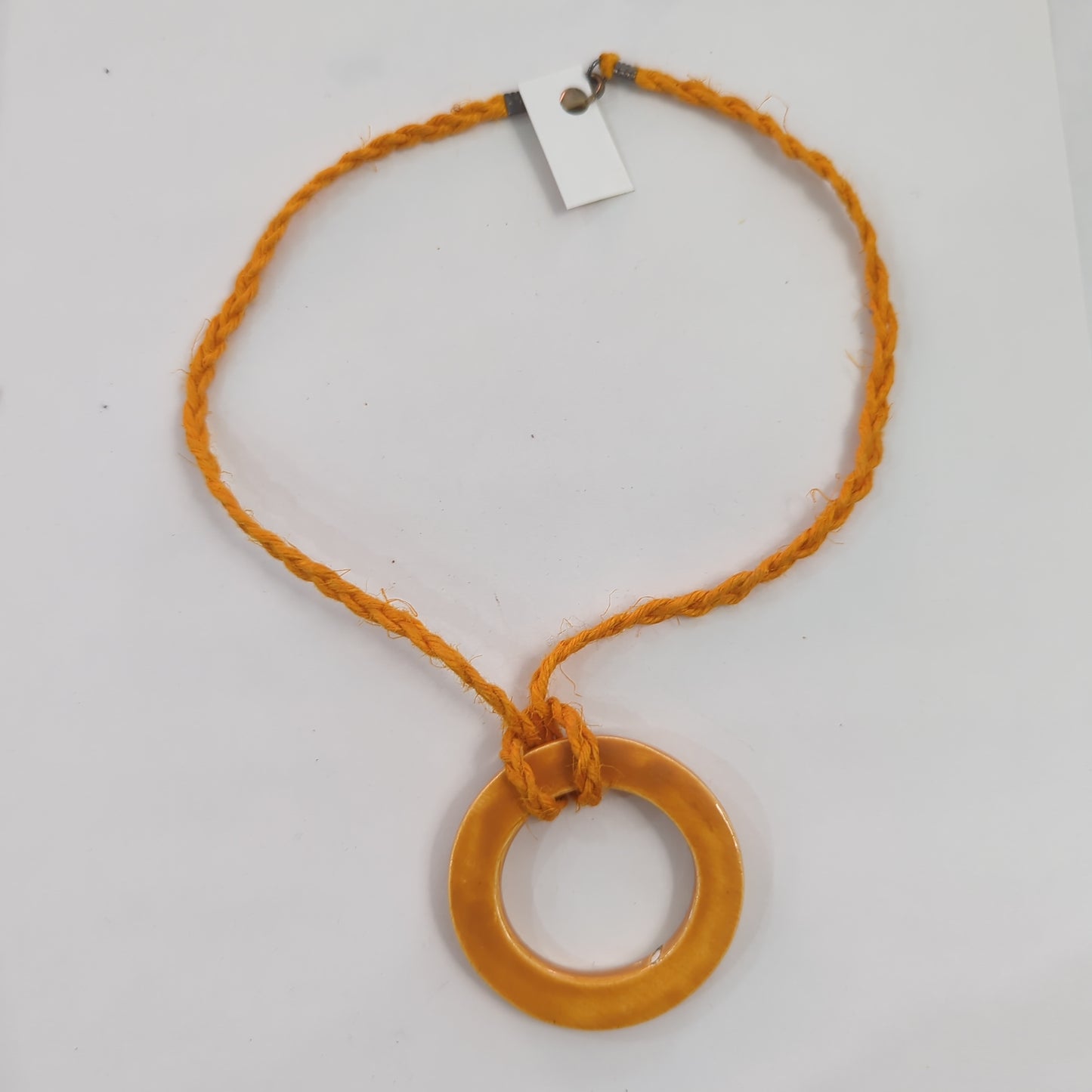 Golden Circle Necklace - Braided Cord