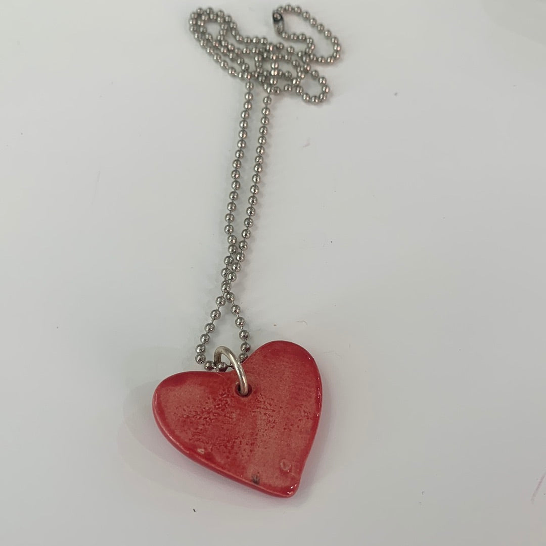 Plain Red Heart Necklace