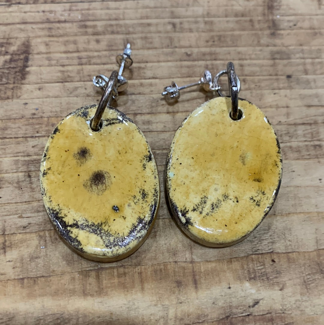 Chunky Nut Oval Earrings