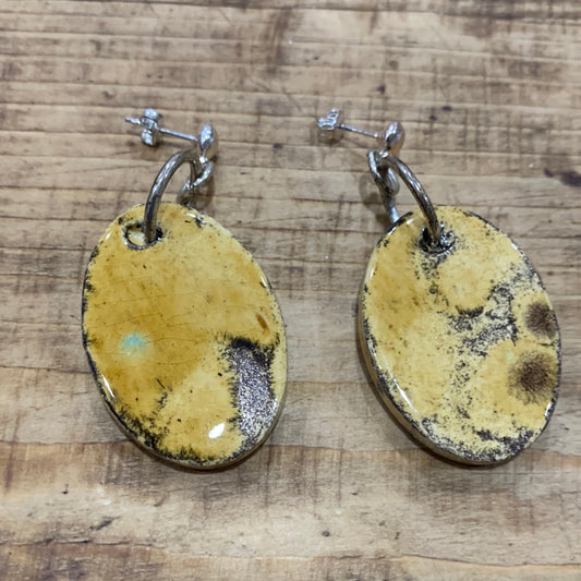 Chunky Nut Oval Earrings