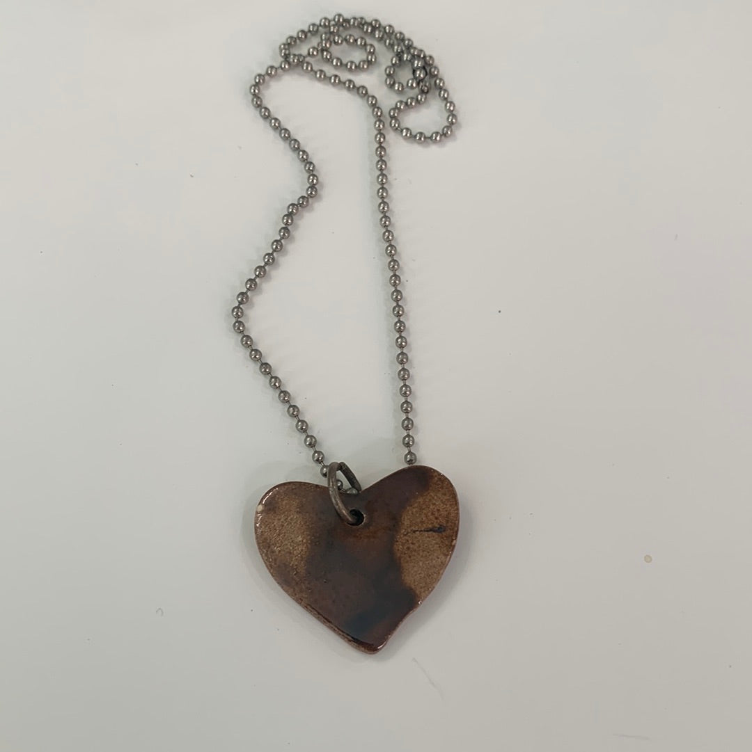 GOD Brown Heart Necklace